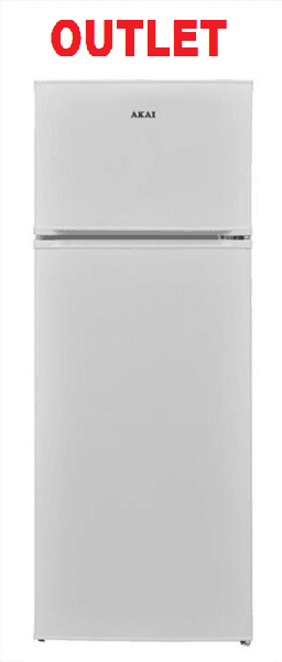 Frigorifero AKAI OUT. doppia porta Classe E 213 Litri Bianco AKFR253NV/T OUT.