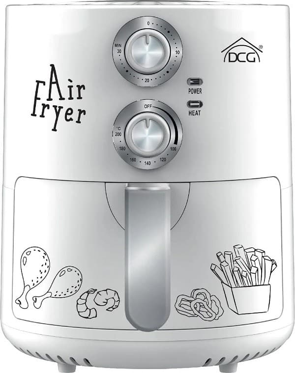 Friggitrice Ad Aria DCG Potenza 1500 W Cestello 3,5 Litri colore Bianco Cod. FR-3507