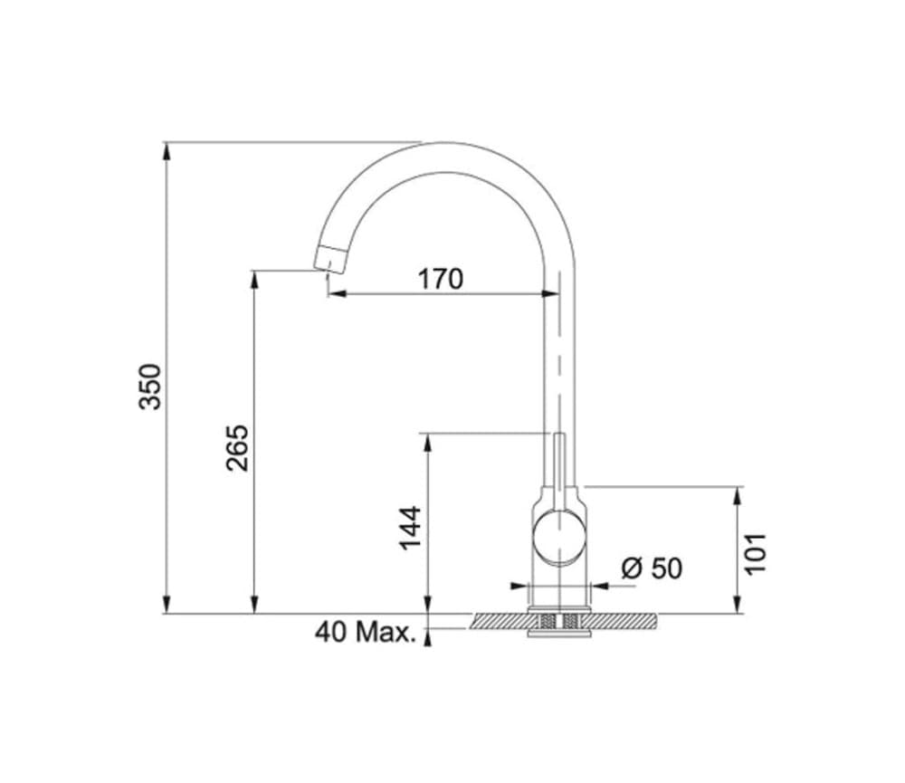 Miscelatore FRANKE da cucina Cromato cod: POLAIX - 2