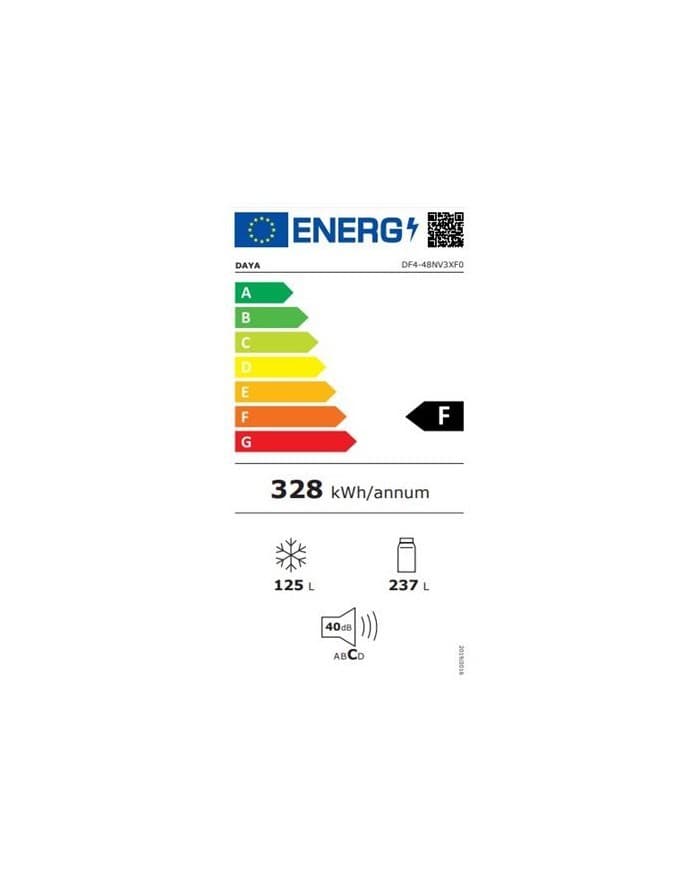 Frigorifero DAYA 4 Porte Total No Frost Classe F 362Lt Inox DF4-48NV3XF0 - 7