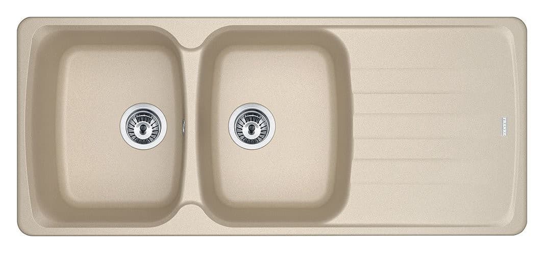 Lavello FRANKE incasso 2 vasche con gocciolatoio Reversibile Anthea Avena AZG621