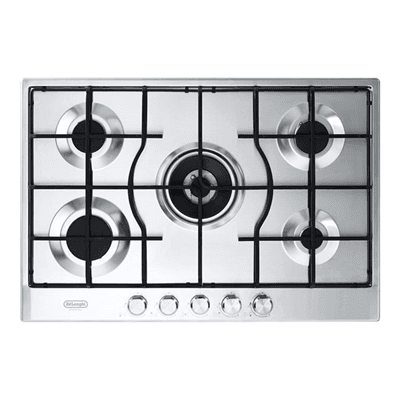Piano Cottura DE LONGHI a Gas 5 Fuochi 75 cm Colore Inox SLF575LX