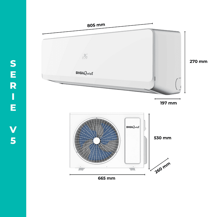 Climatizzatore DIGIQUEST 12000BTU V5 A+++/ A++ Inverter WI-FI CLIMA00063 - 2
