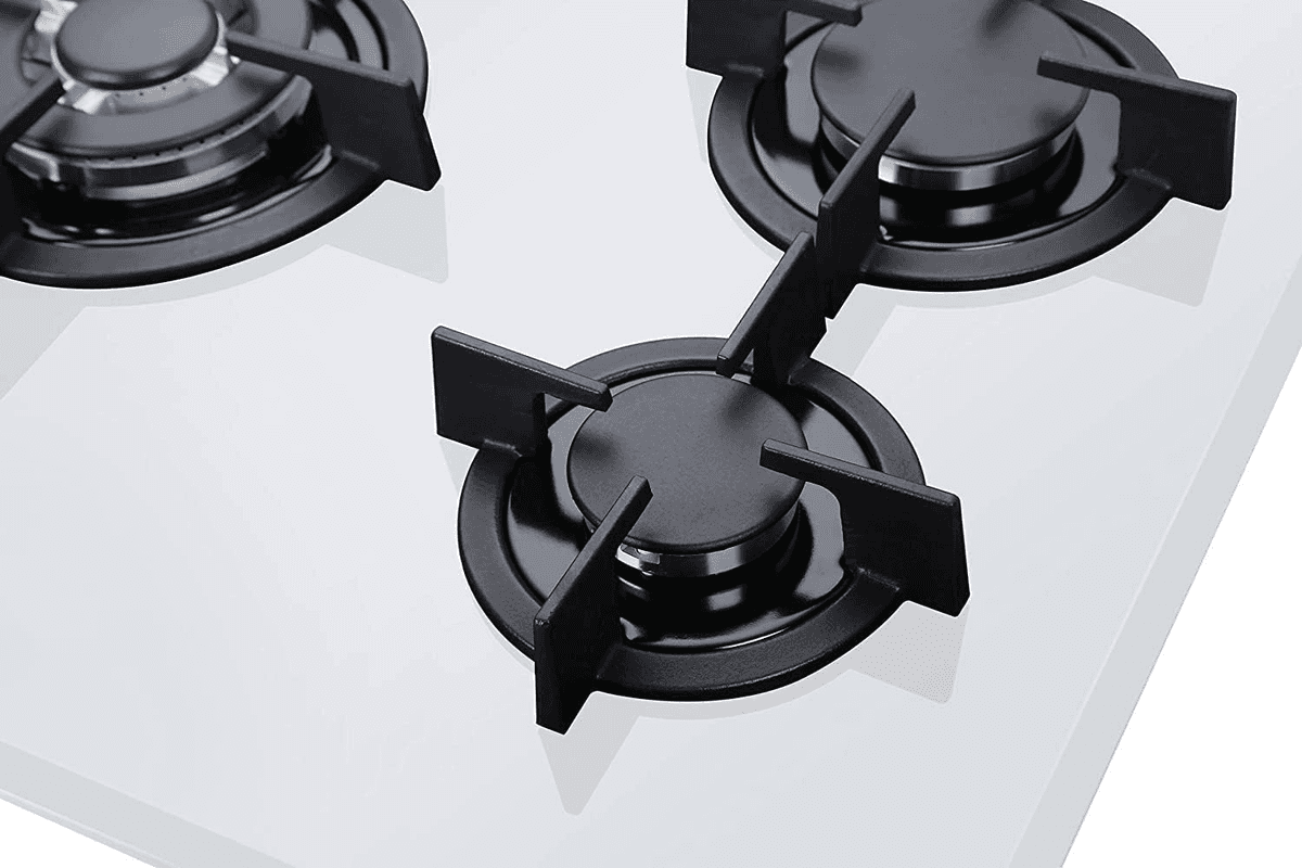 Piano cottura STAYLUX a Gas 5 fuochi 75cm Vetro Bianco Cod: C7-50BTF - 2