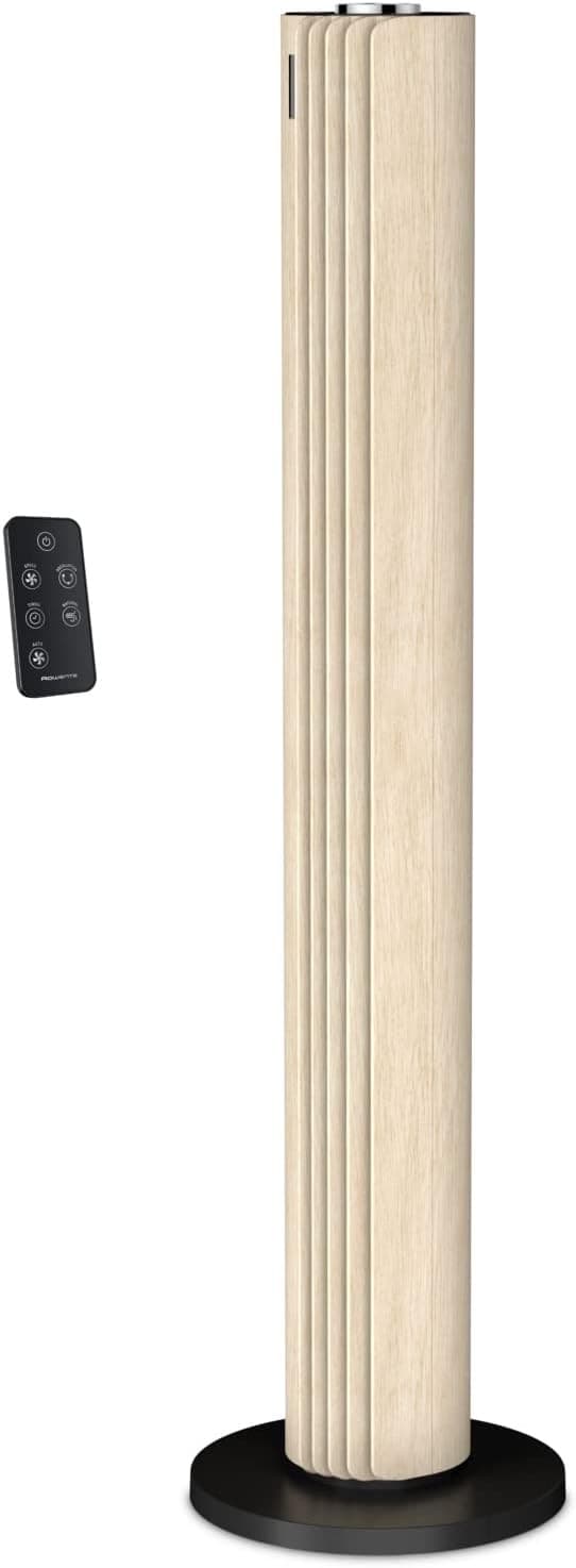 Ventilatore a Torre ROWENTA 40 W colore Nero/Legno cod: VU6770