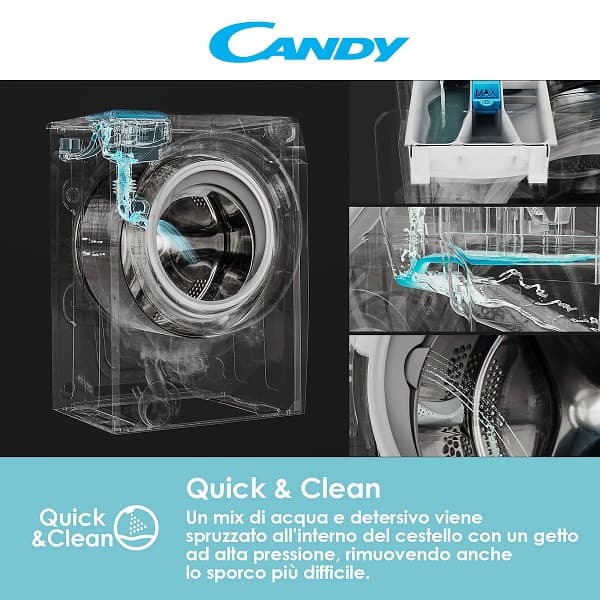 Lavatrice CANDY Capacità 7 KG Rapidò Classe A Cod: RO41276DWMCRT-S - 2