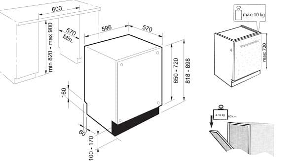 Lavastoviglie FRANKE Incasso Scomparsa Totale Classe E 14 Coperti FDW614E5P E - 2