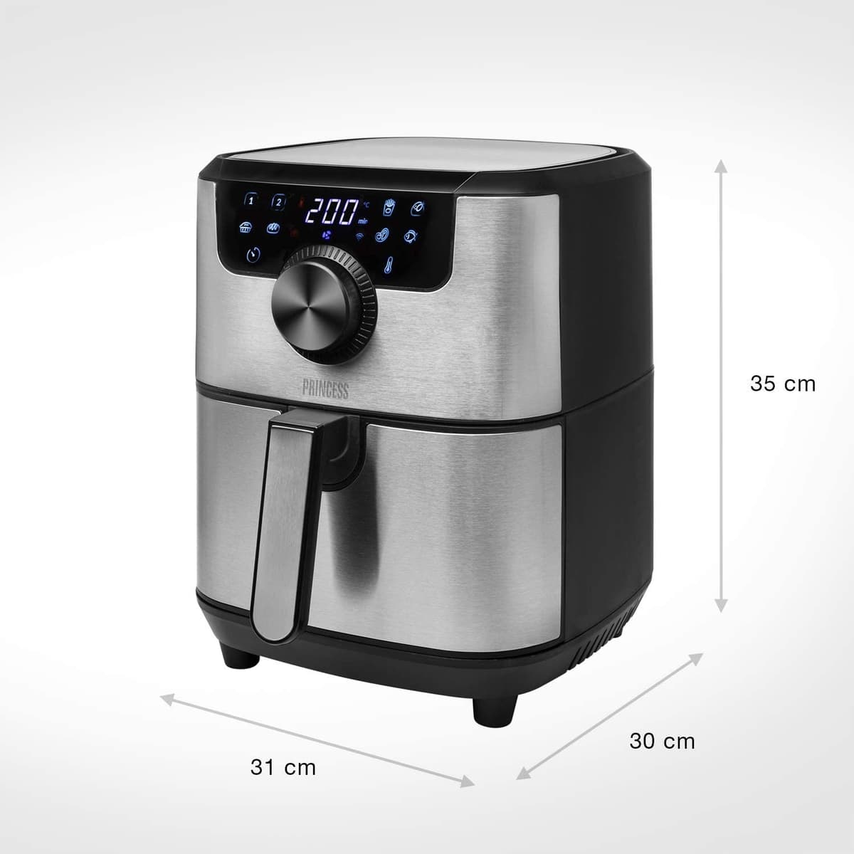 Friggitrice ad Aria PRINCESS 1500 W, 4.5 Litri, Acciaio Inossidabile, 4,5 Litri (Smart) cod: 182033 - 2