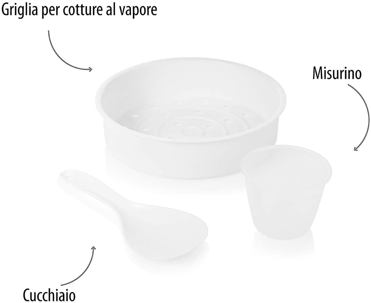 Cuoci Riso TRISTAR Multicooker 1,5 LT, potenza 500W colore Acciaio Inox cod: RK-6132 - 4