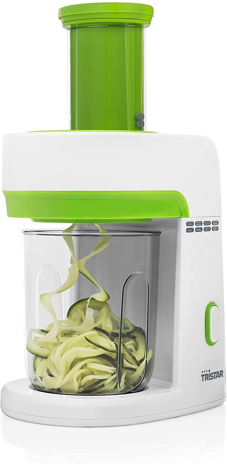 Taglia verdure a spirale TRISTAR 120W Colore Bianco e Verde 4 Lame in Acciaio Cod. MX-4816