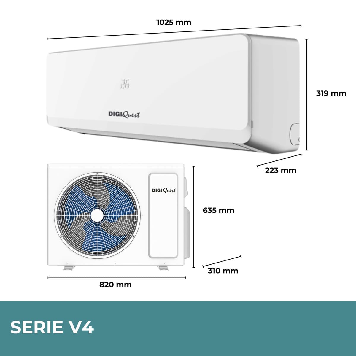Climatizzatore DIGIQUEST Fisso 24000 BTU V4 A++/ A+ Inverter WI-FI CLIMA00059 - 2