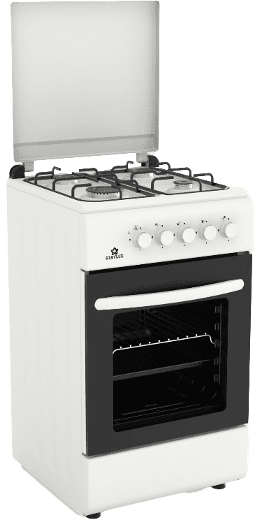 Cucina STAYLUX 4 Fuochi a Gas Forno a gas 50x50 cm Bianco 55 G40F WHITE