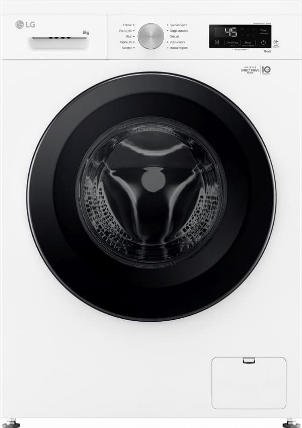 Lavatrice LG Standard 8 Kg Classe A Centrifuga 1400 giri cod: F4NX1008NWK