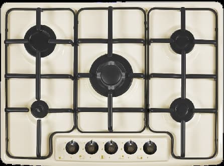 Piano cottura STAYLUX da Incasso 5 fuochi 70cm acciaio Beige M7-50BTF BEIGE