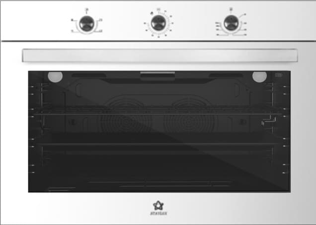 Forno Da Incasso STAYLUX 96 lt 90 cm Vent. 4 Funz. Bianco A9-SF3 VETRO BIANCO