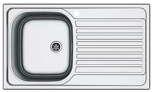 Lavello APELL 1 Vasca con gocciolatoio a destra colore Acciaio cod: OHN861IRPC