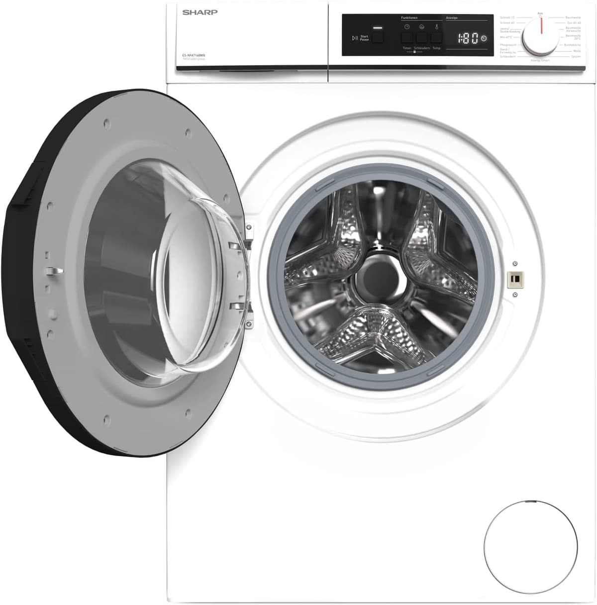 Lavatrice SHARP Standard 7 Kg Classe A Centrifuga 1400 giri cod: NFA714BW1NA - 3