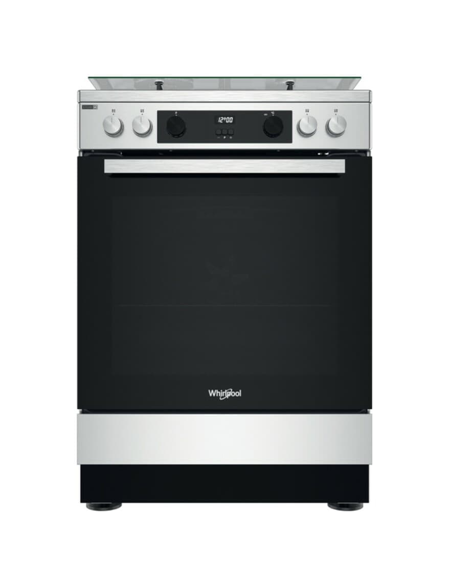 Cucina WHIRLPOOL 4 Fuochi a Gas Forno Elettrico 60 x 60 cmInox/Nero WS68G8CHX/E
