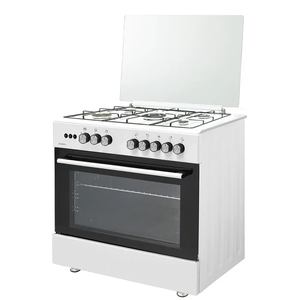 Cucina KUMTEL 90 X 60 Tutto forno a gas Colore Bianco cod: 699-GG50 WHITE