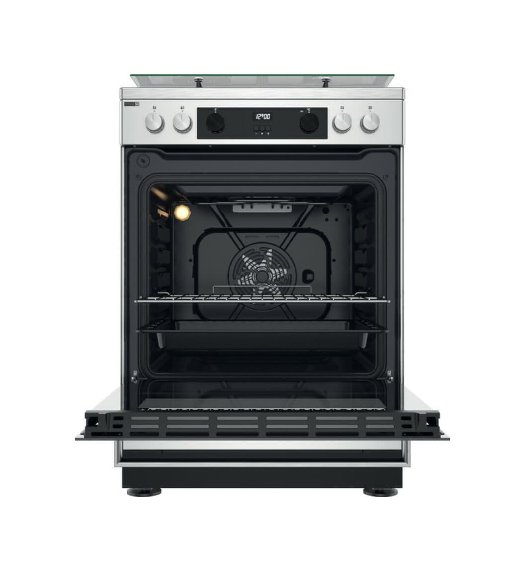 Cucina WHIRLPOOL 4 Fuochi a Gas Forno Elettrico 60 x 60 cmInox/Nero WS68G8CHX/E - 2