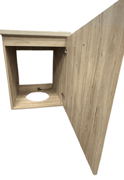 Mobile 1 anta per piano cottura con porta bombola Colore Olmo - 3