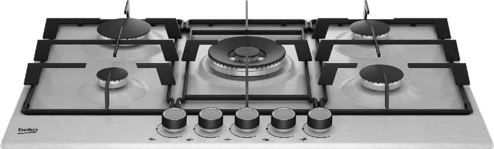 Piano Cottura BEKO 5 Fuochi Gas 75 cm Colore Acciaio HIAW75224SXE - 2