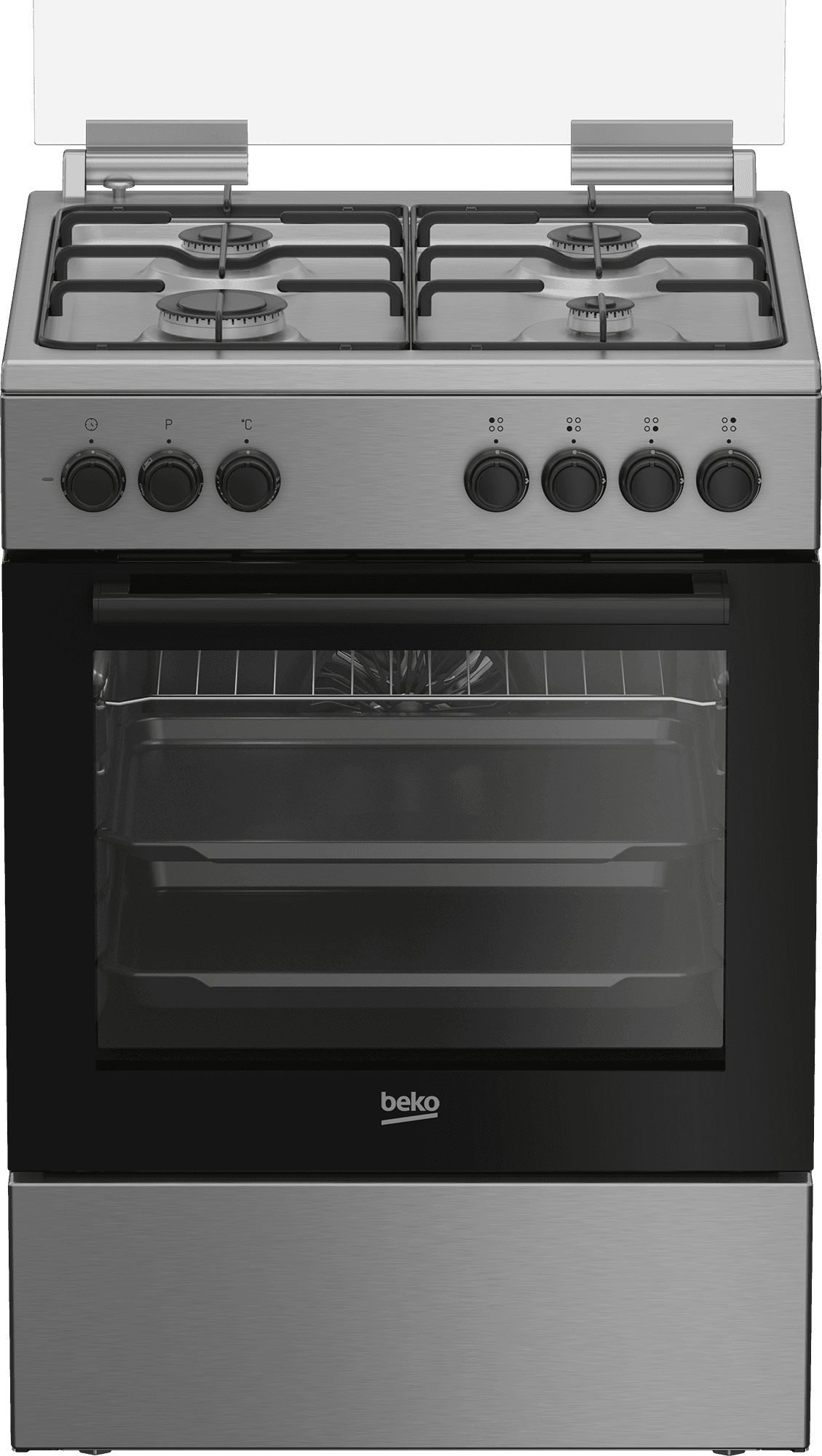 Cucina BEKO 4 Fuochi a Gas Forno elettrico 60 x 60 cm Colore Inox FBE62120XD