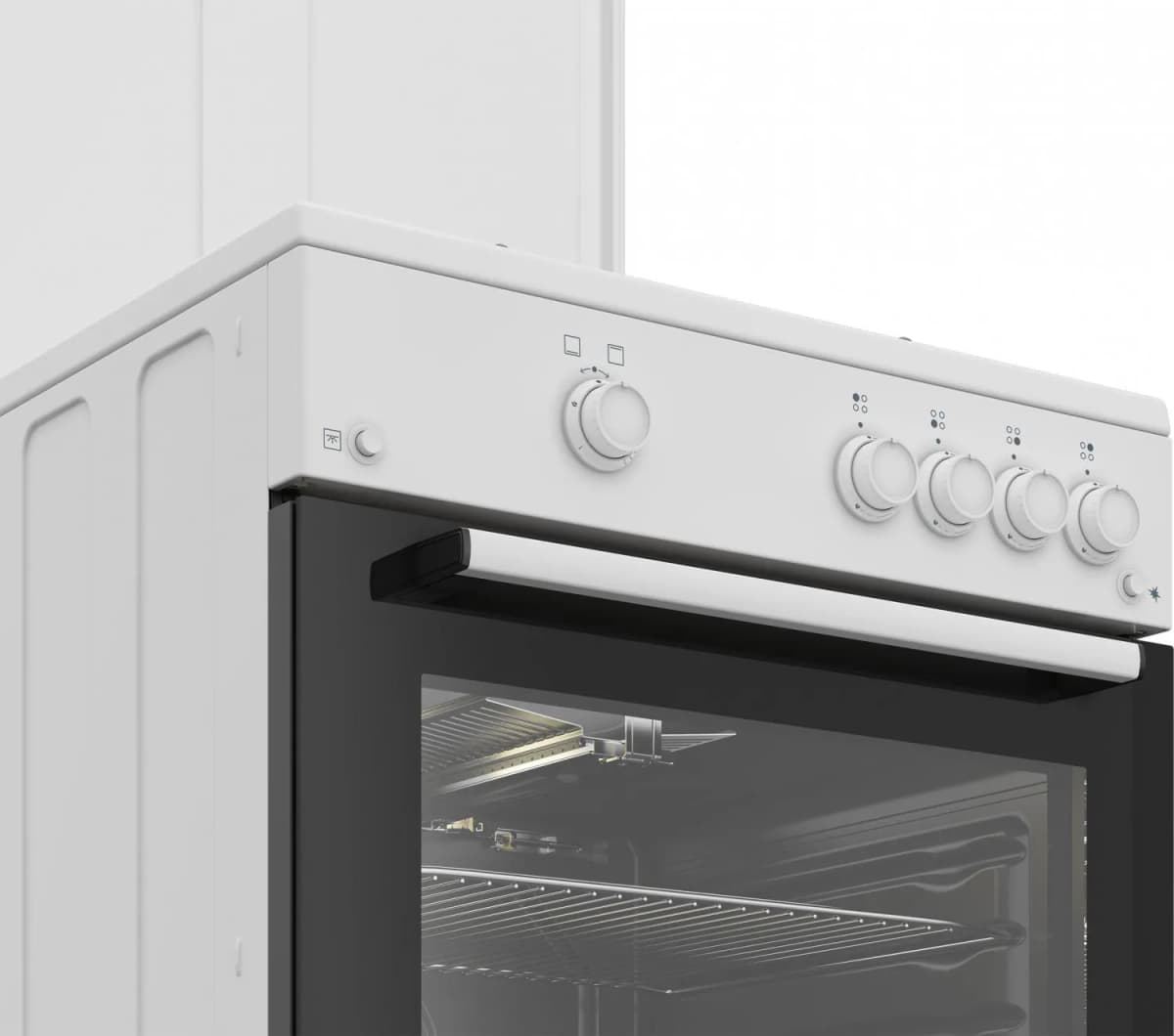 Cucina BEKO 4 Fuochi a Gas Forno a gas 60x60 Bianco FBG62010DW - 2