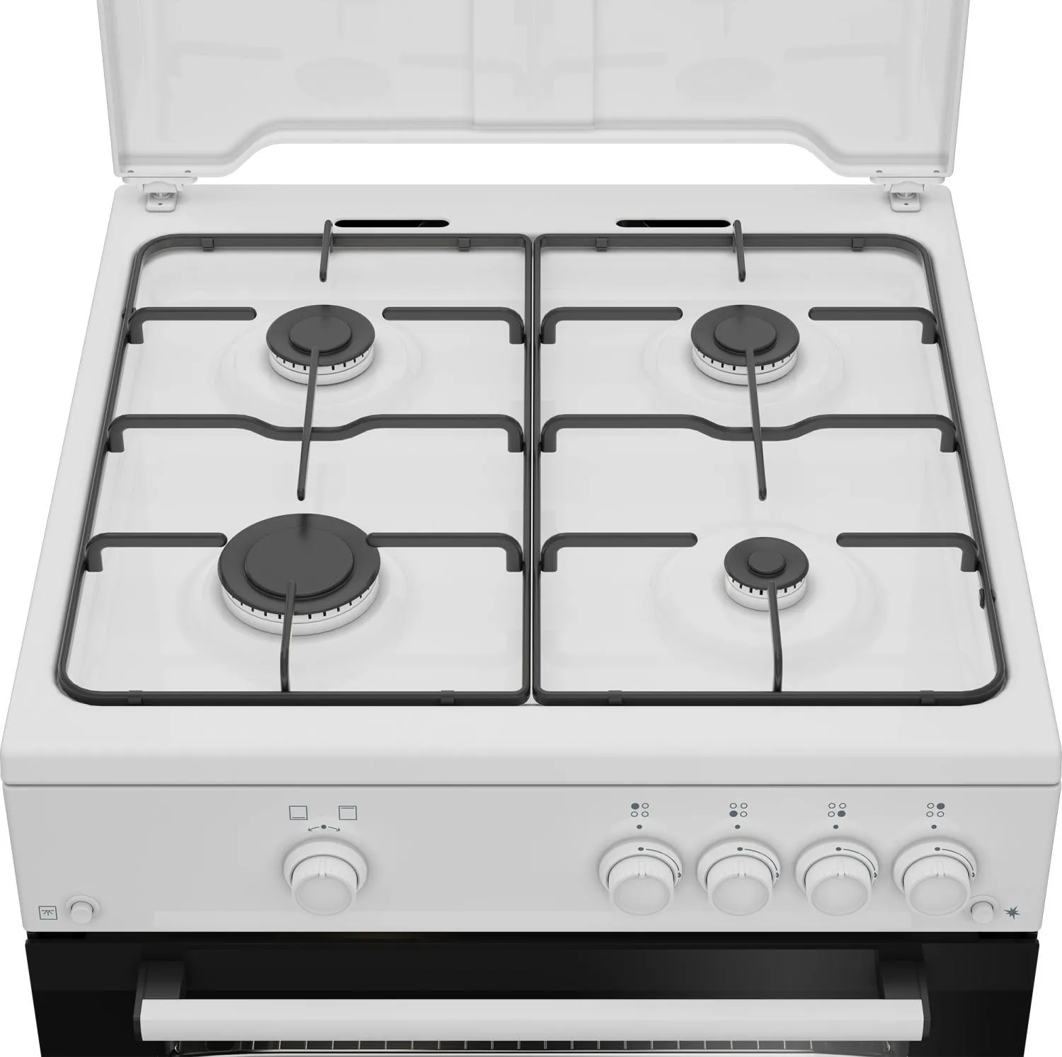 Cucina BEKO 4 Fuochi a Gas Forno a gas 60x60 Bianco FBG62010DW - 3