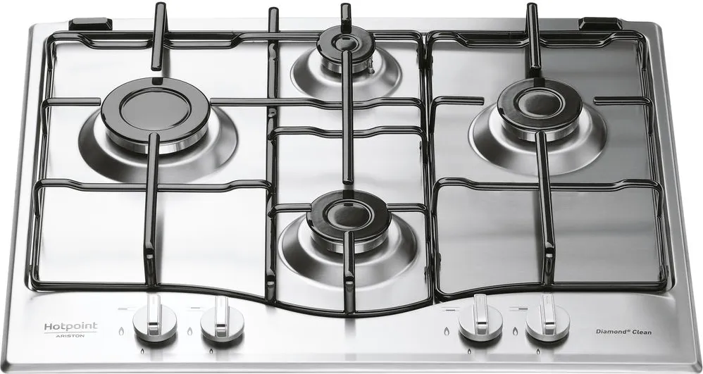 Piano Cottura HOTPOINT 4 Fuochi Gas 60 cm Colore Acciaio PCN 642 IX/HAR