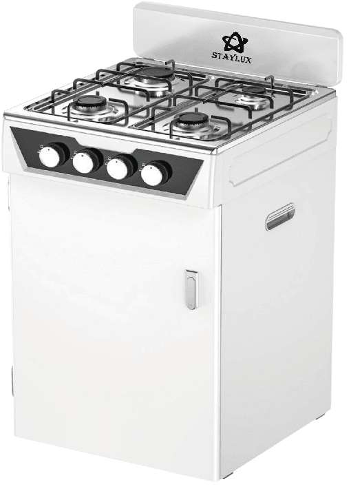 Piano Cottura da Campeggio a Gas 4 Fuochi STAYLUX con portabombola M.POKER-W