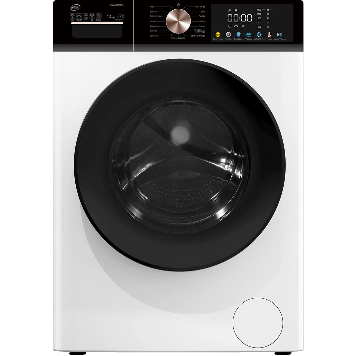 Lavatrice DAYA 10 Kg Classe A Centrifuga 1400 giri Inverter DSW1014618A