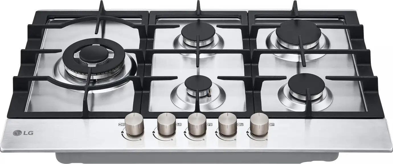 Piano cottura LG a gas 75 cm acciaio Inox/Ghisa CBGZ3016S - 2