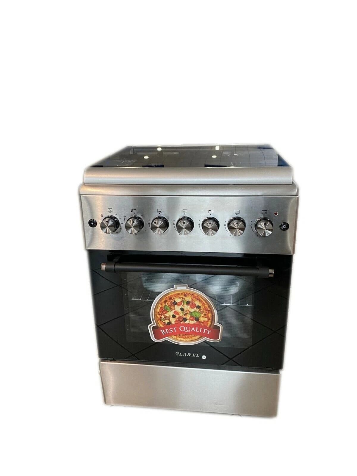 Cucina LAREL 4 fuochi a gas 60×60 Forno a gas Ventilato Inox L60GX - 2