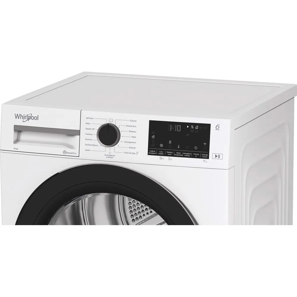 Asciugatrice WHIRLPOOL 10 Kg 6° senso Classe D a pompa di calore CWD103MWBSIT - 3