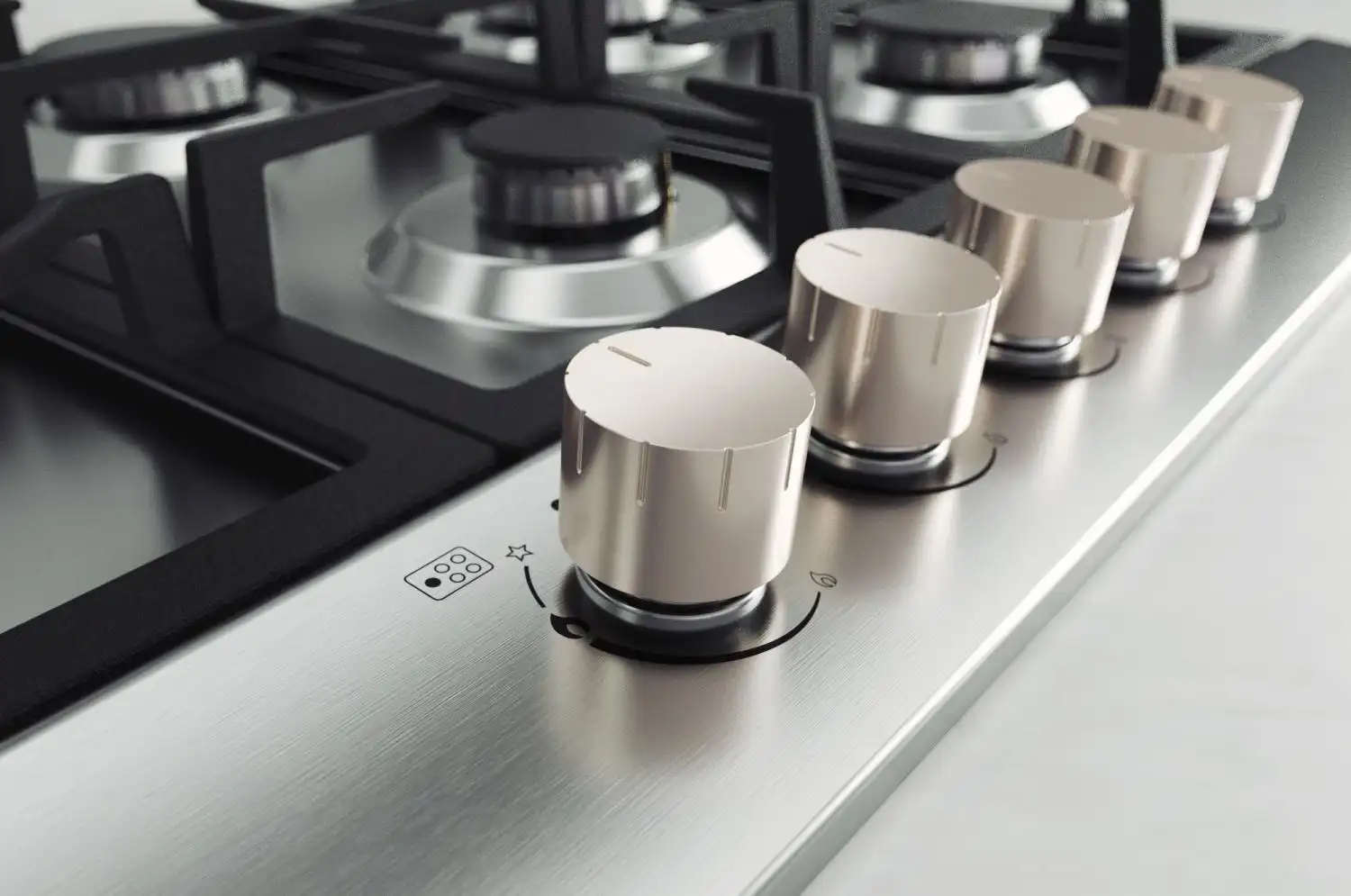 Piano cottura LG a gas 75 cm acciaio Inox/Ghisa CBGZ3016S - 3