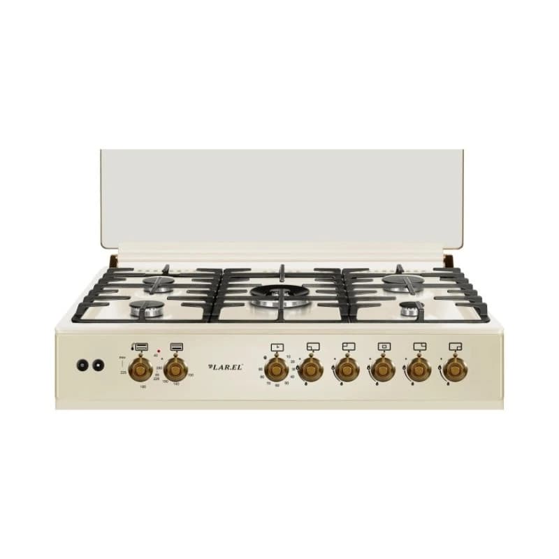 Cucina LAREL 5 Fuochi a Gas Tutto Forno a gas 90x60cm Beige L90GR - 3