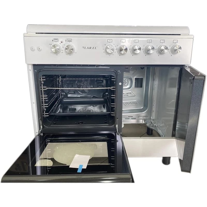 Cucina LAREL 5 fuochi a gas 90×60 Forno a gas porta bombola Bianco L90BT5GB - 3