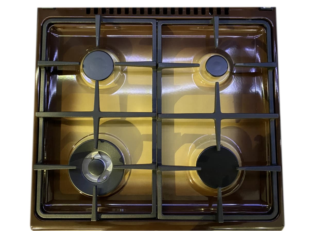 Cucina LAREL 4 fuochi a gas 60×60 Forno Elettrico Marrone L60EM - 3