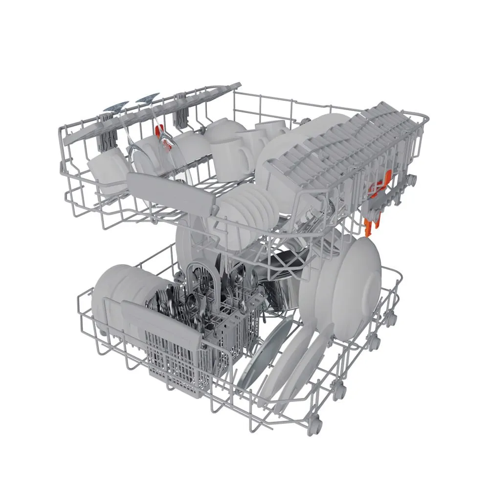 Lavastoviglie HOTPOINT a Scomparsa Totale Classe D 14 Coperti HIC 3C34 - 5