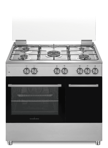 Cucina SCHAUB LORENZ 5 Fuochi e Forno a gas portabombola 90x60cm Inox SS941GVEX