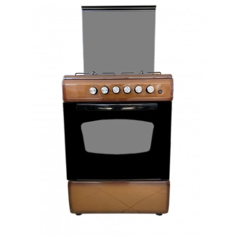 Cucina LAREL 4 Fuochi 60×60 Forno gas + grill Colore Marrone L6005M