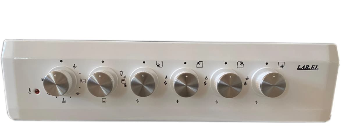 Cucina LAREL 4 Fuochi 50×50 Forno elettr./grill Con coperchio Bianco L5005EVB - 2