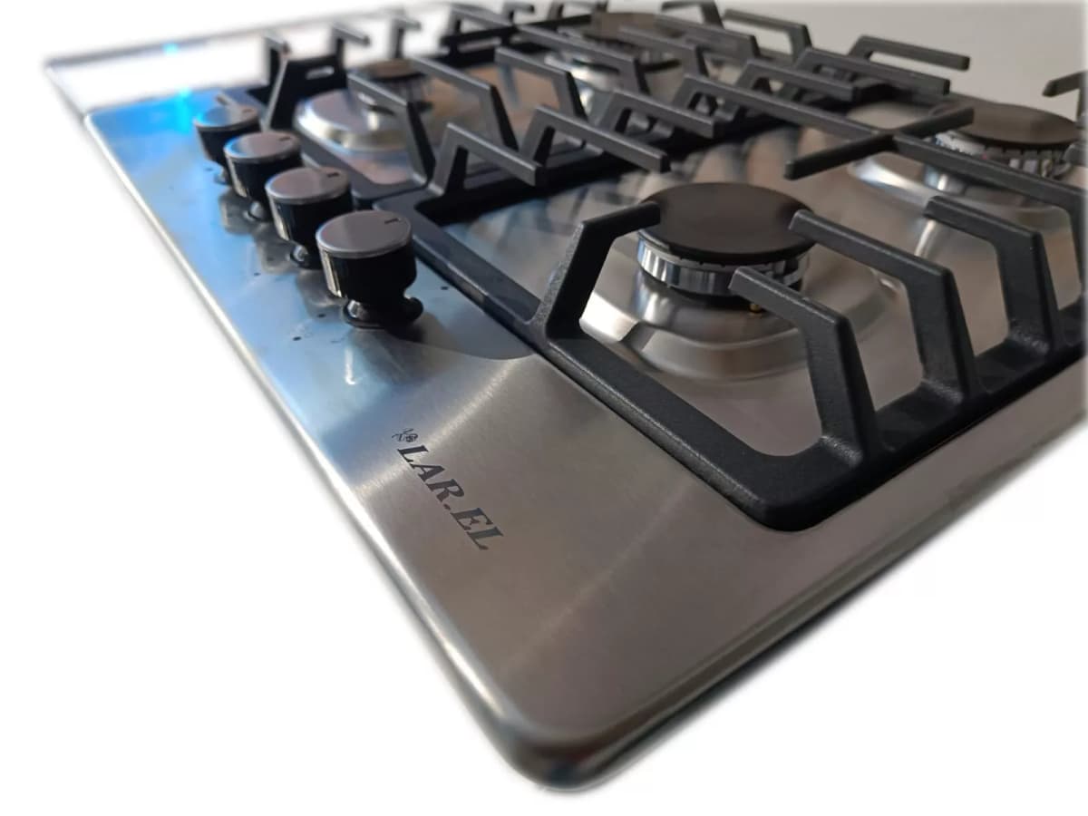 Piano cottura LAREL da Incasso a Gas 4 fuochi 60cm Inox/ghisa L848G - 2