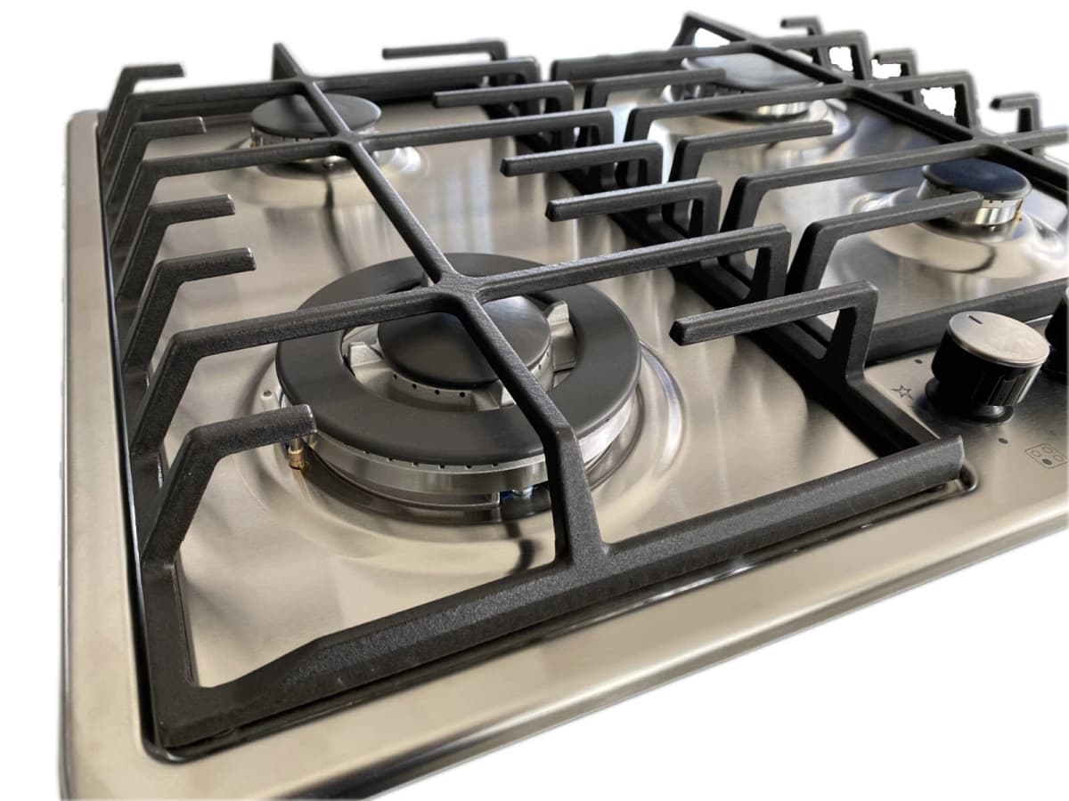 Piano cottura LAREL da Incasso a Gas 4 fuochi 60cm Inox/ghisa L848GX - 2