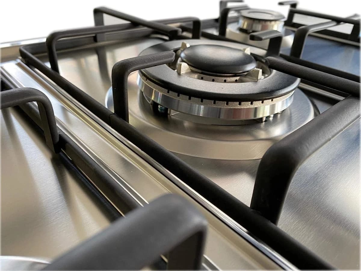 Piano cottura LAREL Incasso a Gas 5 fuochi 70 cm colore  Inox/ghisa L858X - 2
