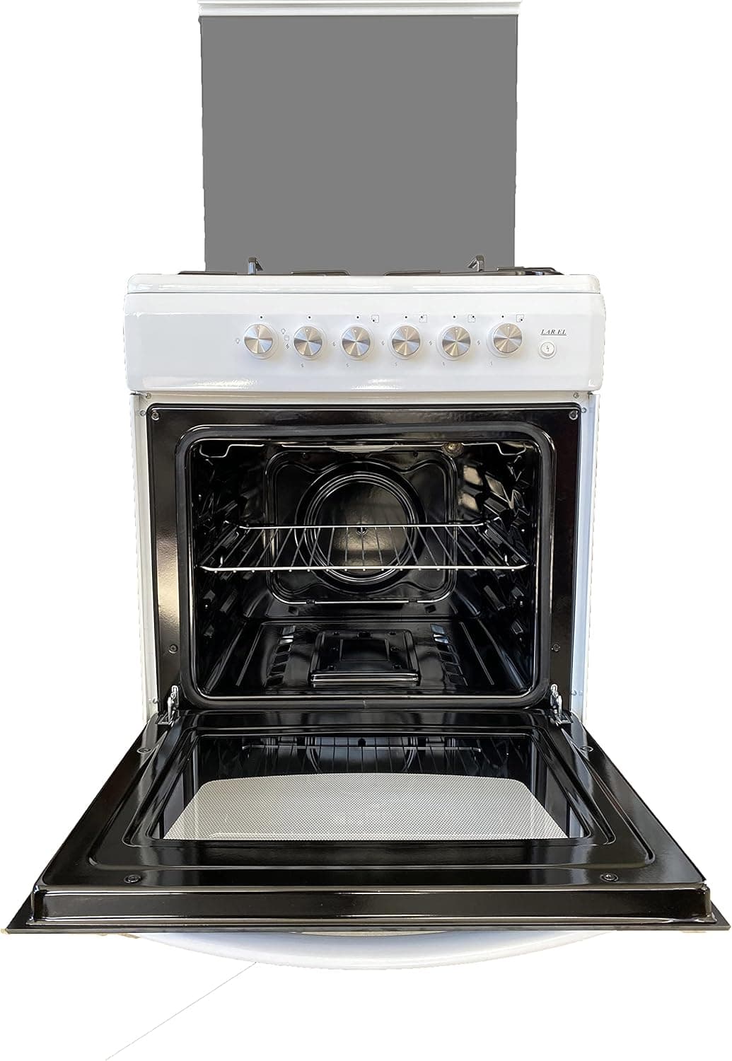 Cucina LAREL 4 Fuochi 50×50 Forno gas/grill Con coperchio Bianco L5005VB - 2