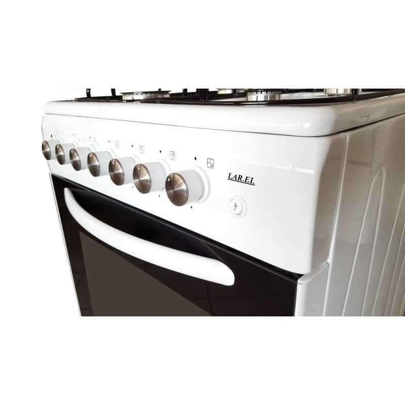 Cucina LAREL 4 Fuochi 60×60 Forno gas + grill Colore Bianco L6005B - 3