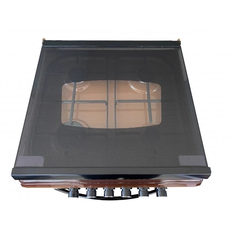 Cucina LAREL 4 Fuochi 60×60 Forno gas + grill Colore Marrone L6005M - 3