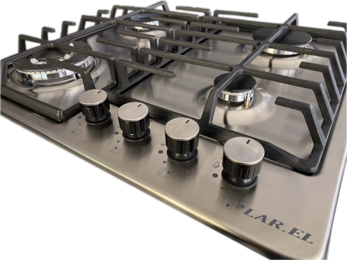 Piano cottura LAREL da Incasso a Gas 4 fuochi 60cm Inox/ghisa L848GX - 3